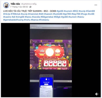 "Tiến Cóc" trùm casino tặng hàng tỷ đồng trên livestream phở bò
